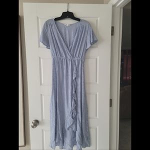 💚3/$25💚 Light blue striped midi maternity dress